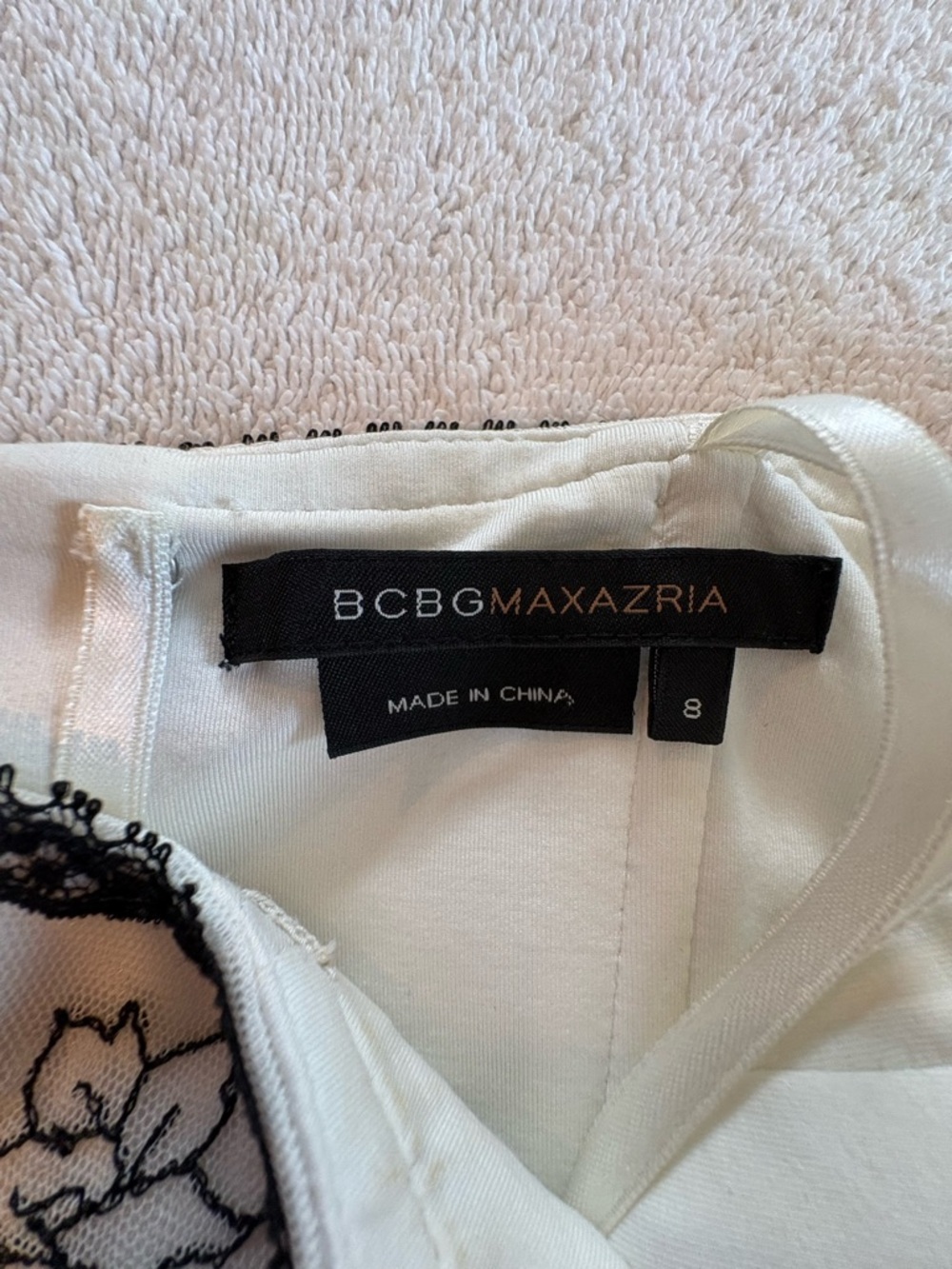 BCBG Max Azaria Strapless Embroidered Beaded Dress Size 8 - Picture 8 of 11